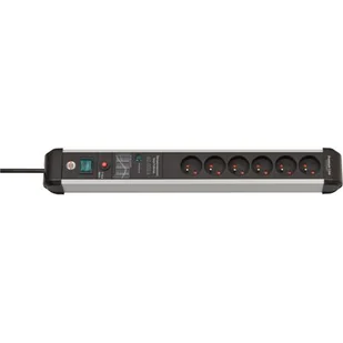 Listwa przeciwprzepięciowa Premium Protect line 6 gniazd 3m czarno/srebrna Brennenstuhl 1391014600 - Inne akcesoria elektryczne - miniaturka - grafika 1