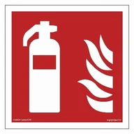 Gaśnice - BF001 GAŚNICA znak 15x15 naklejka folia samoprzy LIBRES POLSKA SP - miniaturka - grafika 1