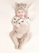 Śpiochy dla niemowląt - Niemowlęce półśpiochy bawełna prążkowana Nicol r.68 - miniaturka - grafika 1