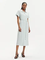 Sukienki - Calvin Klein Sukienka koszulowa K20K206657 Zielony Regular Fit - miniaturka - grafika 1