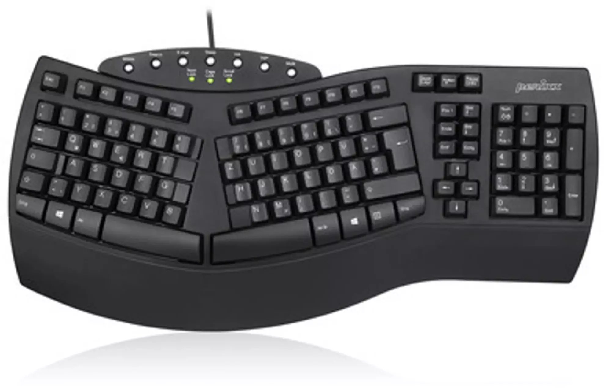 Perixx PERIBOARD-512 DE, Ergonomic USB Keyboard, black 57205D