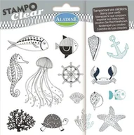 Scrapbooking - Aladine Stemple silikonowe, mieszkańcy mórz - miniaturka - grafika 1