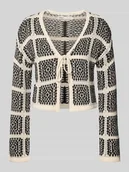 Swetry damskie - kardigan rozpinany o kroju regular fit z mieszanki bawełny model 'LOA' - miniaturka - grafika 1