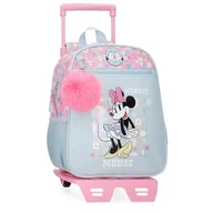 Plecaki szkolne i tornistry - Joumma Disney Minnie Happy plecak szkolny z wózkiem, niebieski 23x28x10 cm poliester 6,44 l, Niebieski, Talla única, plecak szkolny na kółkach - miniaturka - grafika 1