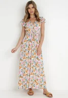 Sukienki - Biało-Miętowa Sukienka Iraris - Born2be - miniaturka - grafika 1