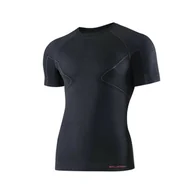 Bielizna sportowa męska - Termoaktywna koszulka męska Brubeck Active Wool SS11710 black - M - miniaturka - grafika 1
