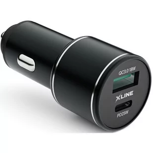 Ładowarka samochodowa GOLDEN LINE CC502 QC3 18W + PD3 25W Czarny - Ładowarki samochodowe - miniaturka - grafika 1