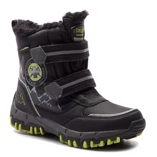 Kappa Śniegowce Rescue Tex K 260581K Black/Lime 1133 - Śniegowce damskie - miniaturka - grafika 1