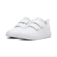 Buty dla dziewczynek - Dziecięce sneakersy Courtflex V3 PUMA White Silver Mist Gray - miniaturka - grafika 1