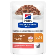 Mokra karma dla kotów - Hills Prescription Diet k/d Feline Łosoś Saszetka 85g 6428 - miniaturka - grafika 1
