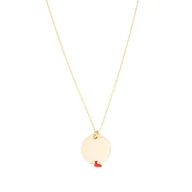 Naszyjniki - Złoty naszyjnik 585 Koło celebrytka ankier - miniaturka - grafika 1