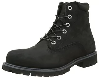 Półbuty męskie - Timberland Męskie buty sznurowane 6 cali Basic Alburn Waterproof, czarny - Schwarz Black Nubuck - 41 EU - grafika 1