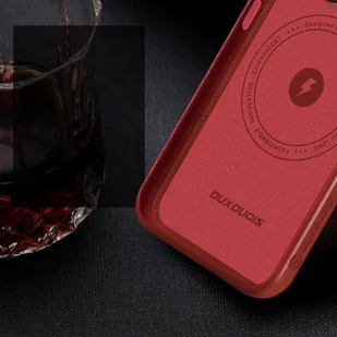 Dux Ducis Naples etui do iPhone 13 Pro skórzany pokrowiec (kompatybilny z MagSafe) czerwony - Etui i futerały do telefonów - miniaturka - grafika 1