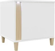 Szafki nocne - Szafka nocna ANINA – biała/dąb wotan - miniaturka - grafika 1