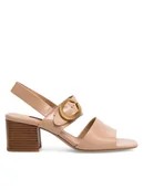 Sandały damskie - Gino Rossi Sandały V155-25-2 Beżowy - miniaturka - grafika 1