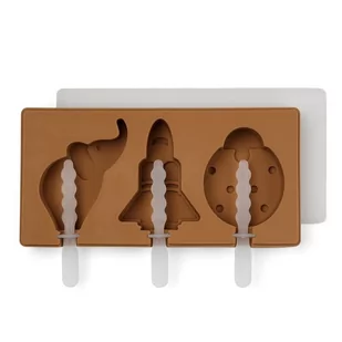 Nuuroo - Silikonowa Foremka Na Lody Elin Ice Pop Light Brown - Miseczki i talerzyki dla dzieci - miniaturka - grafika 1