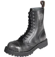 Botki męskie - glany STEEL - WHITE / BLACK (10 dziurek)-40 - miniaturka - grafika 1