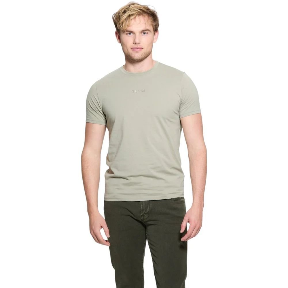 t-shirt uomo guess m4gp39 k7hd0 pima a81t sage plant
