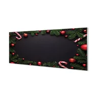 Bombki - Szklany panel + klej Gałązki bombki lizaki 125x50 cm - miniaturka - grafika 1