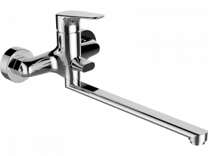 LAVEO BLX 01FD RONDO Bateria wannowa ścienna z ruchomą wylewką bez zestawu natryskowego Jednouchwytowa Sposób montażu: ścienny Głowica: 35 mm Wykończenie: chrom - Baterie wannowe i prysznicowe - miniaturka - grafika 1