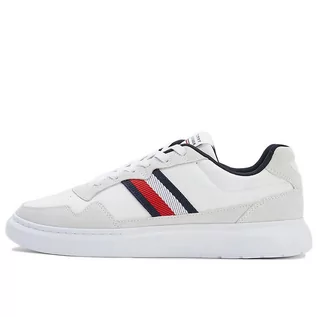 Buty sportowe męskie - Buty Tommy Hilfiger Lightweight Leather FM0FM04427-YBS - beżowe - grafika 1