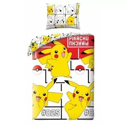 Halantex Pościel bawełniana 140x200 Pokemony żółta poszewka 70x90 Kids 12 - Pościel dla dzieci - miniaturka - grafika 1