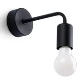 Lampy ścienne - Pojedynczy kinkiet ścienny Norah SL.1449 Sollux metalowy czarny - miniaturka - grafika 1