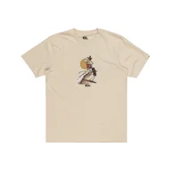 Koszulki męskie - Męska Koszulka z krótkim rękawem QUIKSILVER NEVERENDING SURF SS EQYZT07677-WDW0 – Beżowy - miniaturka - grafika 1