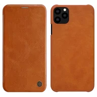 Etui i futerały do telefonów - Nillkin Pokrowiec na telefon Qin Book pro Apple iPhone 11 Pro Max Brązowe - miniaturka - grafika 1