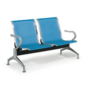Inne meble biurowe - B2B Partner Ławka do poczekalni Strong, 2-miejscowa, niebieska 452036 - miniaturka - grafika 1