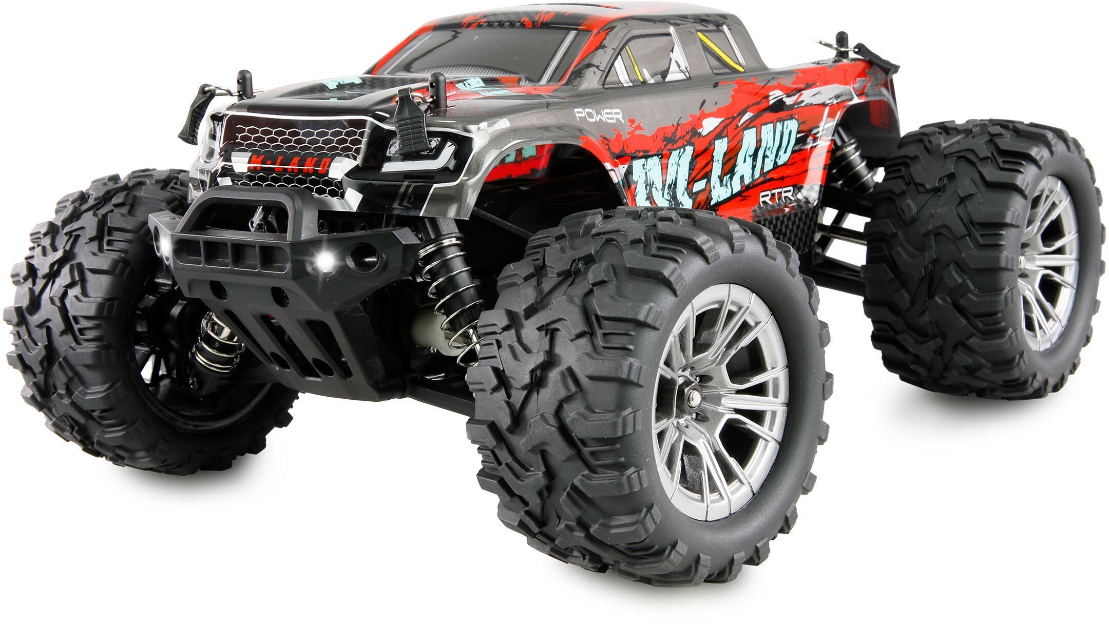 Amewi M-Land Monstertruck 48km/h 4WD 1:16 RTR czerwony