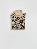 Swetry damskie - Reserved - Komin z domieszką wełny - wielobarwny - miniaturka - grafika 1