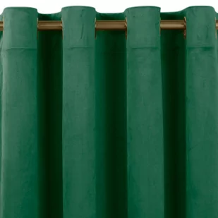 Zasłona VILA kolor butelkowa zieleń styl klasyczny złote przelotki metalowe złote velvet 135x245 homede - CURT/HOM/VILA/VELVET/E - Zasłony - miniaturka - grafika 1