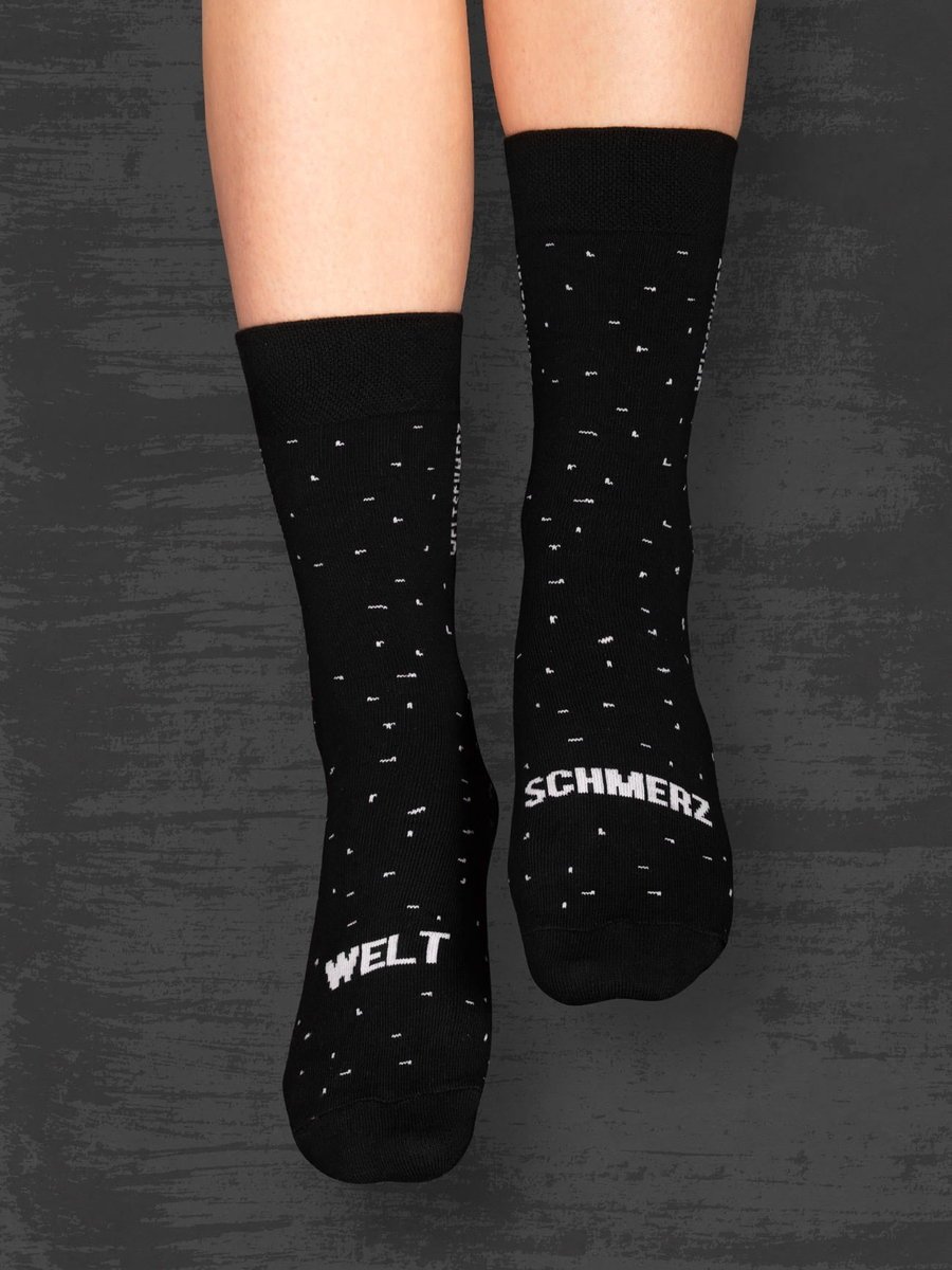 WELTSCHMERZ / skarpety PREZENT DLA FILOZOFA - Skarpetki z napisem WELTSCHMERZ 41-46
