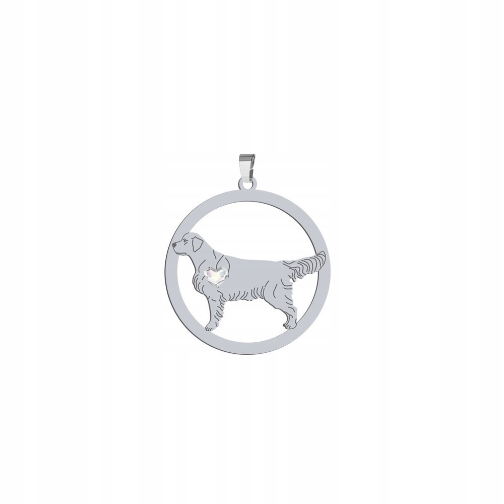 Zawieszka Srebrna z psem Golden Retriever 925 Biżuteria GRAWER GRATIS