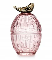 Biżuteria - akcesoria - Pudełko Szklane Zamykane Mały Organizer na Biżuterię Drobiazgi Pudrowy Róż - miniaturka - grafika 1