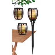 Lampy ogrodowe - Lampa solarna LED 3 w 1 czarna - miniaturka - grafika 1