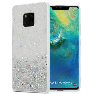 Pokrowiec Do Huawei MATE 20 PRO Etui w Przezroczysty z Brokatem Glitter Obudowa Case Cover TPU Cadorabo - Etui i futerały do telefonów - miniaturka - grafika 1