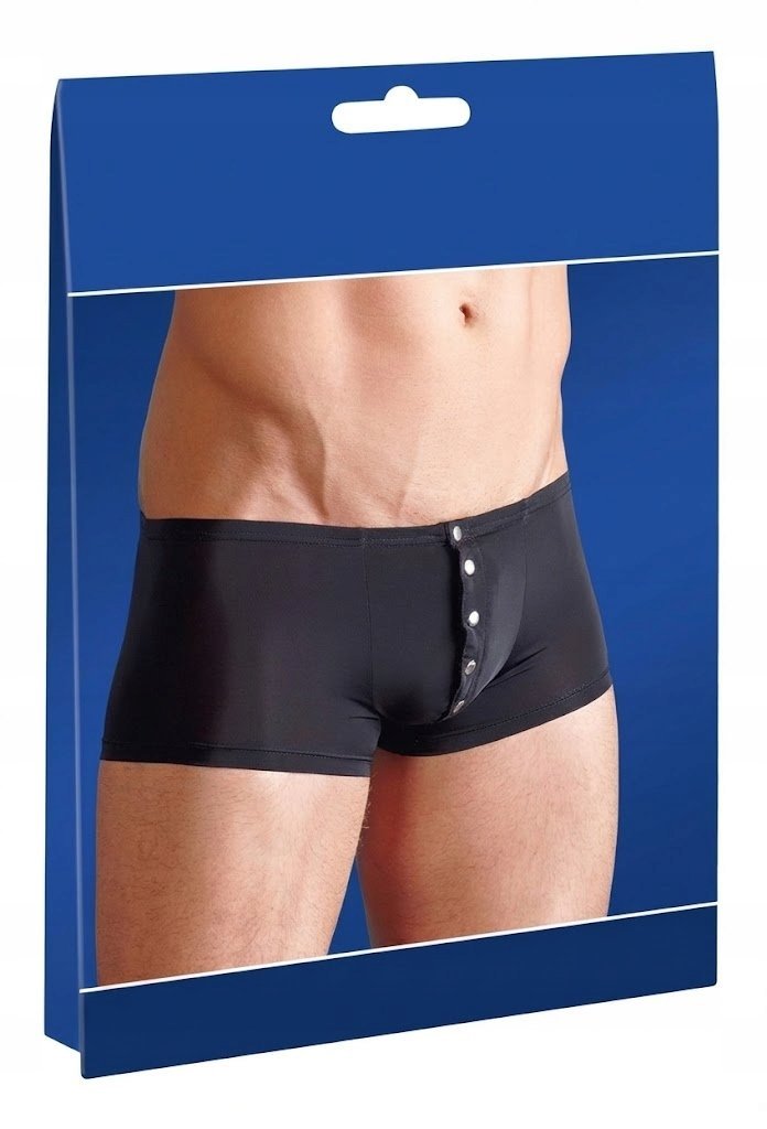 CZARNE BOKSERKI MĘSKIE ZAPINANE NA NAPY ROZMIAR XL