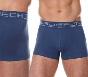 BOKSERKI BEZSZWOWE Brubeck BX1005M męskie DOPASOWANE SZORTY niebieski - M - Majtki męskie - miniaturka - grafika 1