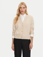 Swetry damskie - Tommy Hilfiger Kardigan UW0UW05520 Beżowy Regular Fit - miniaturka - grafika 1