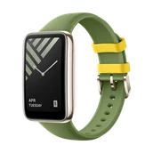 Akcesoria do smartwatchy - Xiaomi Smart Band 7 Pro Leather-textured Silicone Strap - Pine Green - miniaturka - grafika 1
