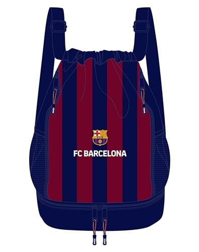 F.C. BARCELONA Plecak do plecaka, idealny dla dzieci w różnym wieku, wygodny i wszechstronny, jakość i wytrzymałość, 34 x 15 x 43 cm, kolor granatowy/bordowy, Granat, Estándar, Casual