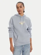 Bluzy damskie - Roxy Bluza ERJFT05028 Błękitny Regular Fit - miniaturka - grafika 1