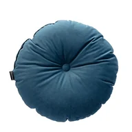 Poduszki dekoracyjne - Dekoria Dekoria Poduszka okrągła Velvet z guzikiem pruski błękit 40 cm Velvet 1259-704-16 - miniaturka - grafika 1