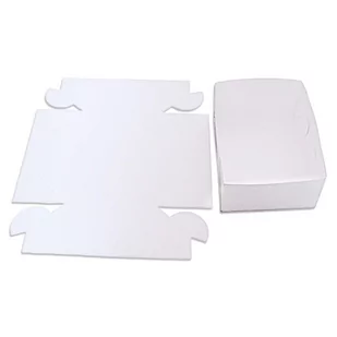 Pudełko cukiernicze 185x140x80mm białe 25 szt - Opakowania gastronomiczne - miniaturka - grafika 1