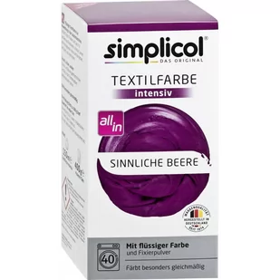 BioLife Simplicol Barwnik Farba Do Tkanin Zmysłowa Jagoda - Środki do prania - miniaturka - grafika 1