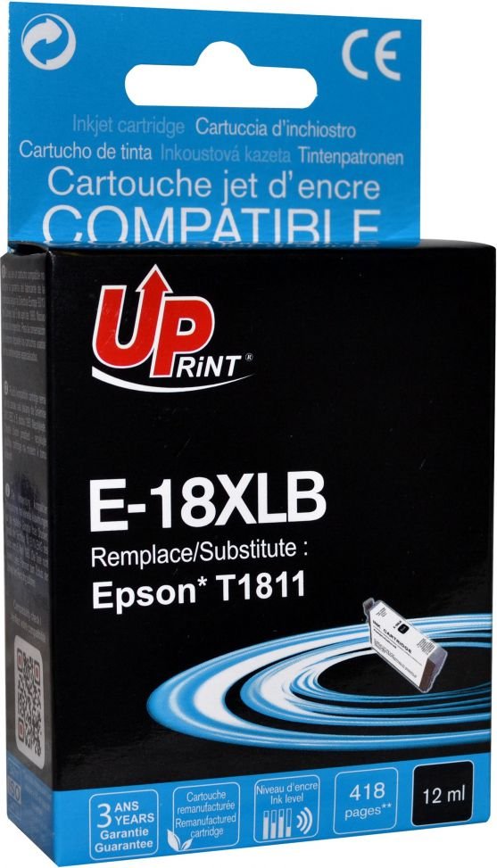 Tusz UPrint Tusz E-18XLB / C13T18114010 Black