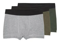 Majtki dla dzieci - lupilu® Bokserki dziecięce z biobawełną, 3 pary (khaki/zielony/szary, 122/128) - miniaturka - grafika 1