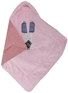 Foteliki samochodowe - Kocyk zawijak do fotelika ocieplany 499 róż - miniaturka - grafika 1